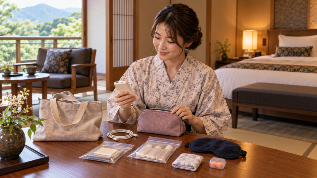 温泉旅行で持っていけばよかったモバイルバッテリーやアイマスクなどの便利グッズ